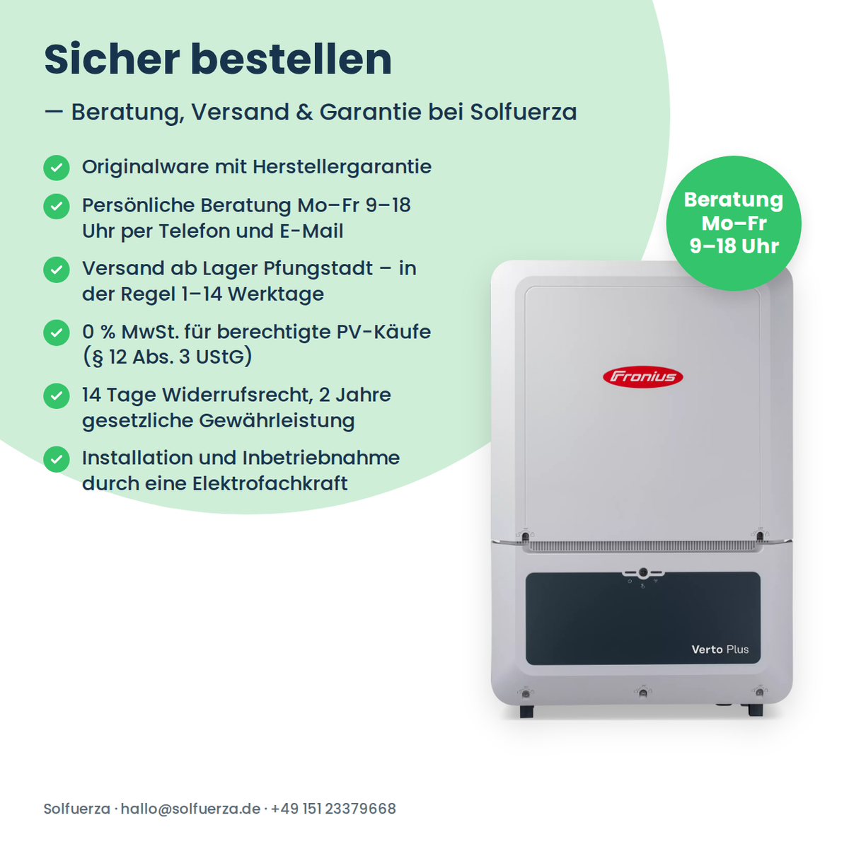 Fronius Verto Plus 15.0 hybride omvormer 15 kW
