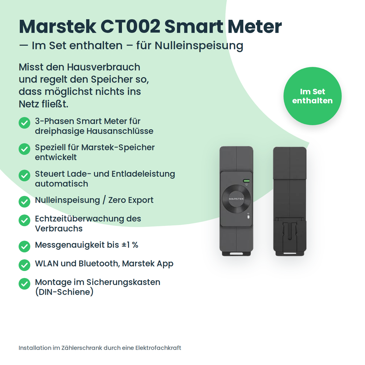 Smart Meter für Nulleinspeisung – im Balkonkraftwerk-Set enthalten