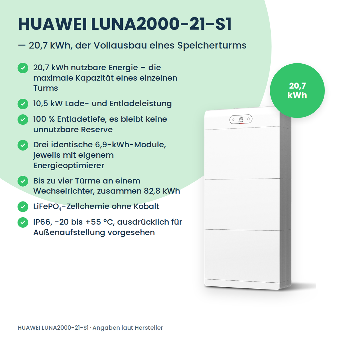 HUAWEI LUNA2000-21-S1 batterijopslag 21 kWh
