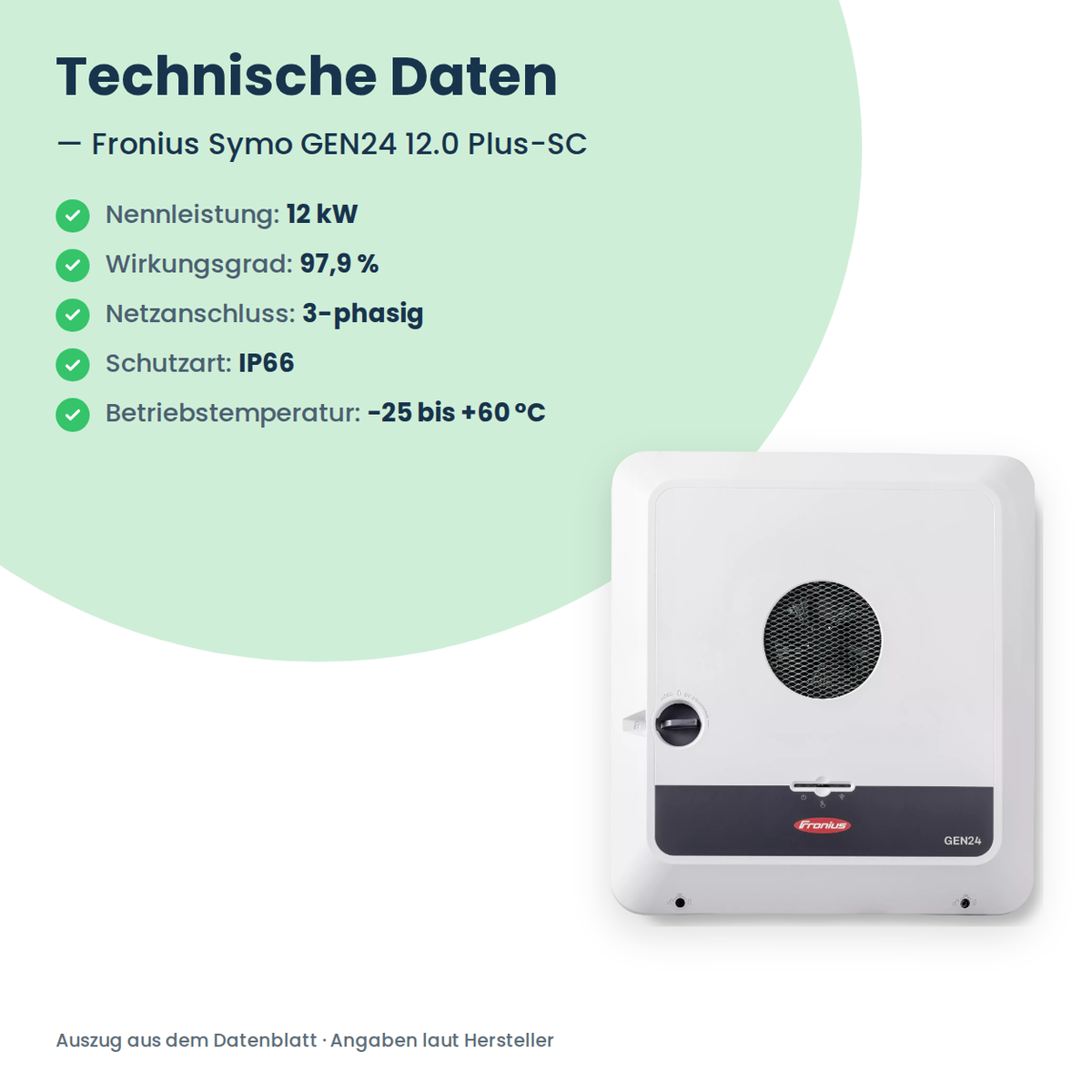 Fronius Symo GEN24 12.0 Plus-SC hybride omvormer 12 kW
