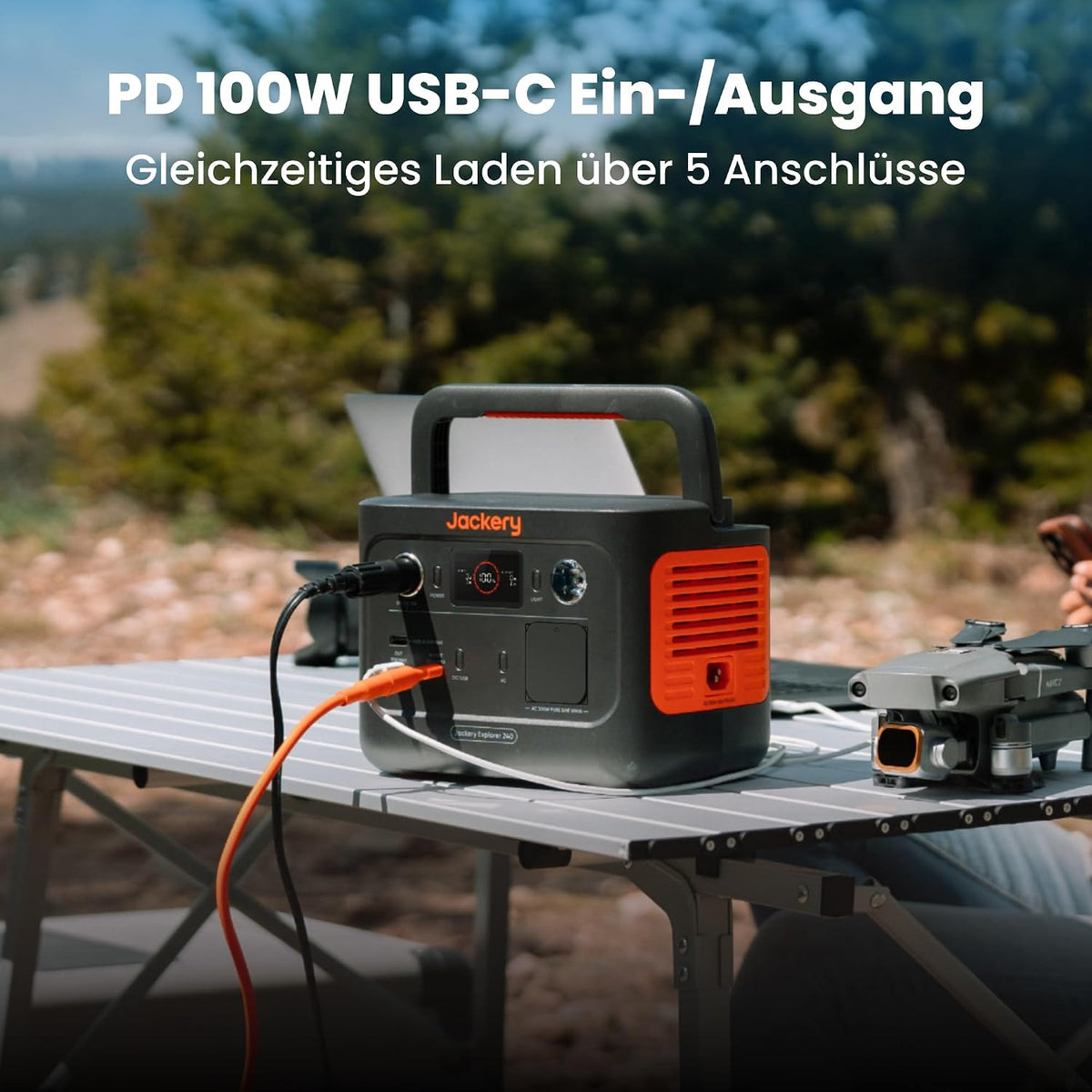 Jackery Explorer 240 v2 draagbare powerstation | 256 Wh LiFePO4, 300 W