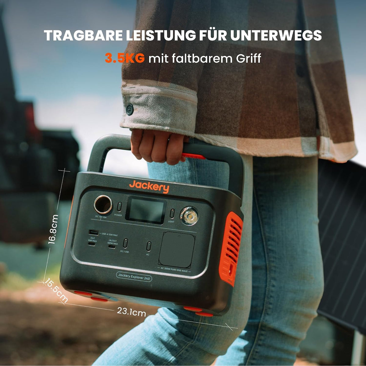 Jackery Explorer 240 v2 draagbare powerstation | 256 Wh LiFePO4, 300 W