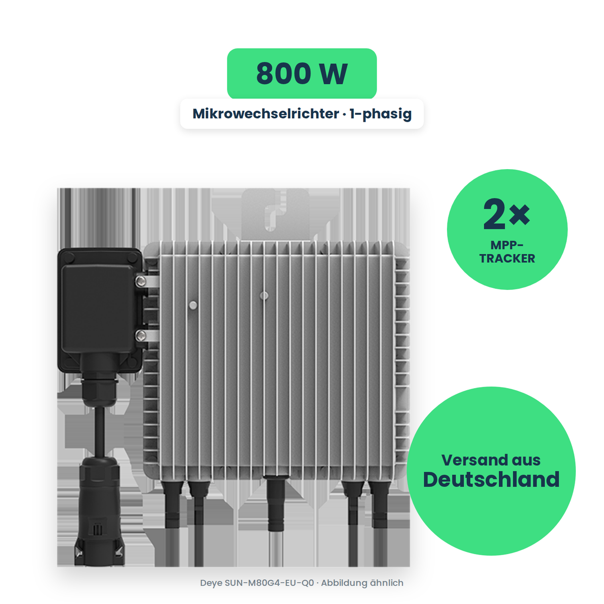 Deye SUN-M80G4-EU-Q0 – Mikrowechselrichter, freigestellt