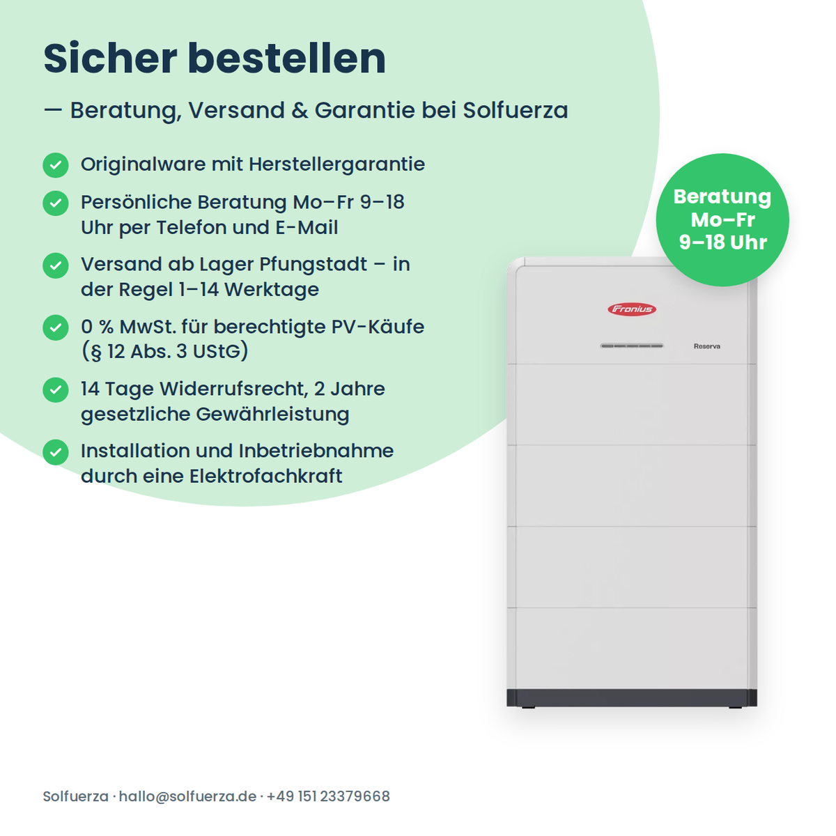 Fronius Reserva 6.3 batterijopslag 6,31 kWh