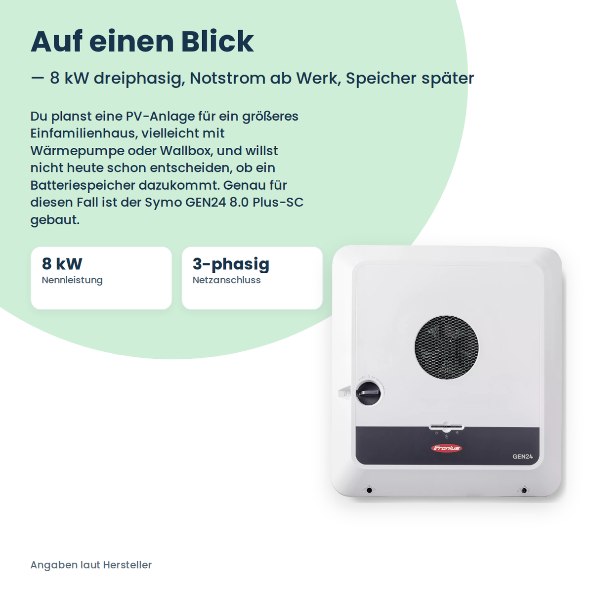 Fronius Symo GEN24 8.0 Plus-SC hybride omvormer 8 kW