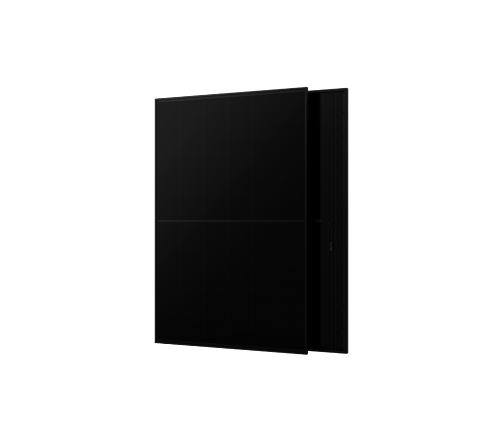 AIKO Neostar 2S+ 465 W Glas-Glas Solarmodul in Full-Black-Optik – Frontansicht