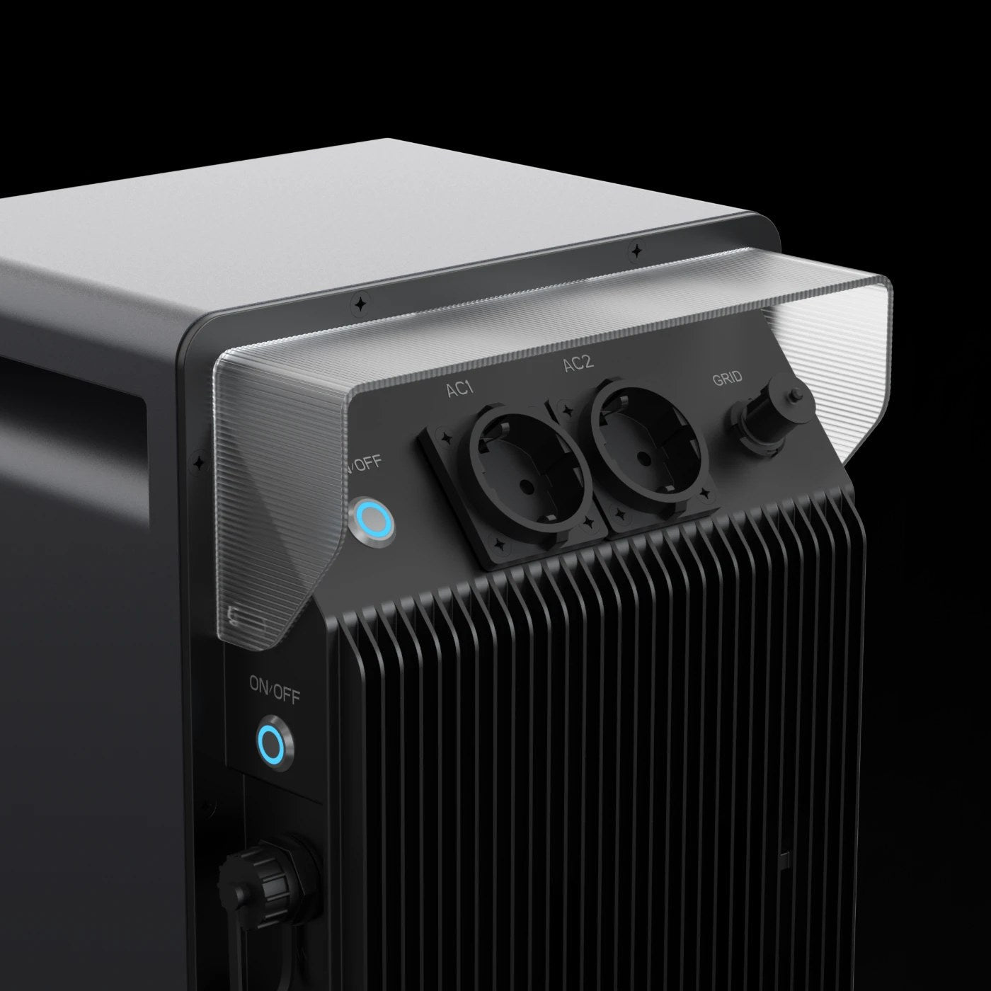 Conow Lyra 2500 AC – Anschlüsse mit zwei Schuko-Steckdosen