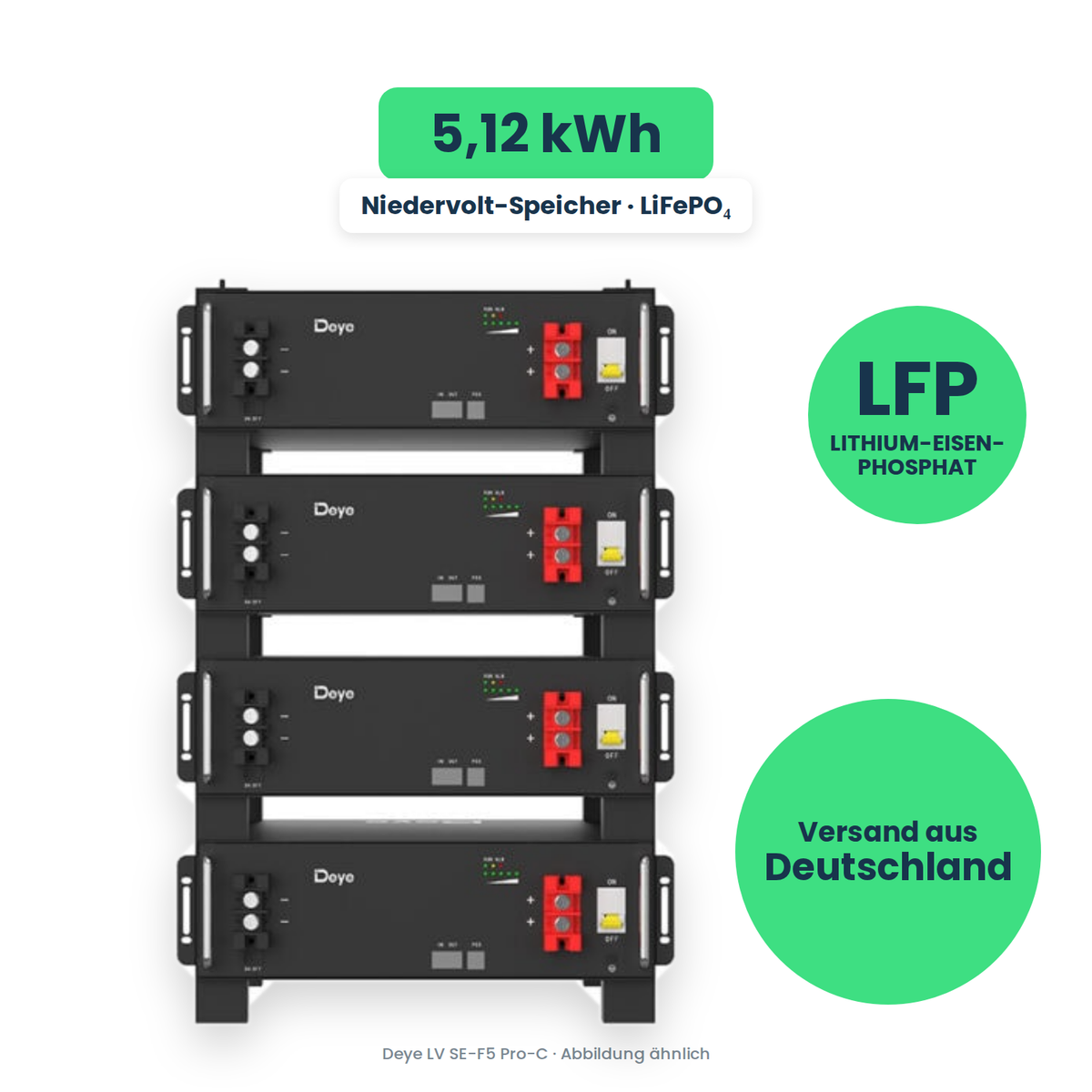 Deye LV SE-F5 Pro-C – Niedervolt-Speicher, freigestellt