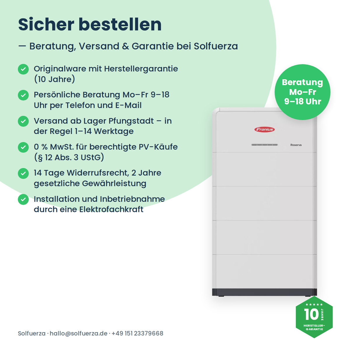 Fronius Reserva BMS + voet