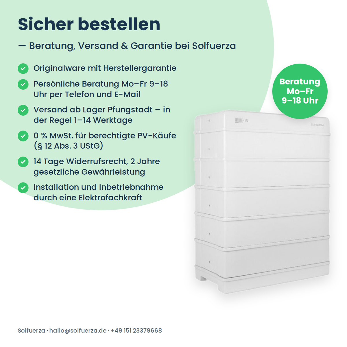 Sungrow SBR224 hoogvolt-batterijopslag 22,4 kWh