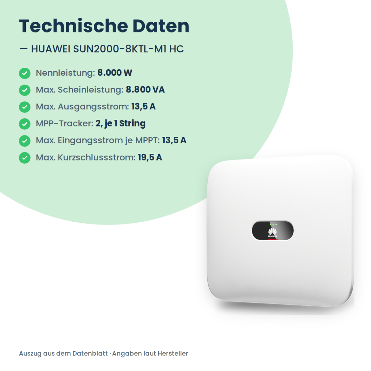 HUAWEI SUN2000-8KTL-M1 HC hybride omvormer 8 kW