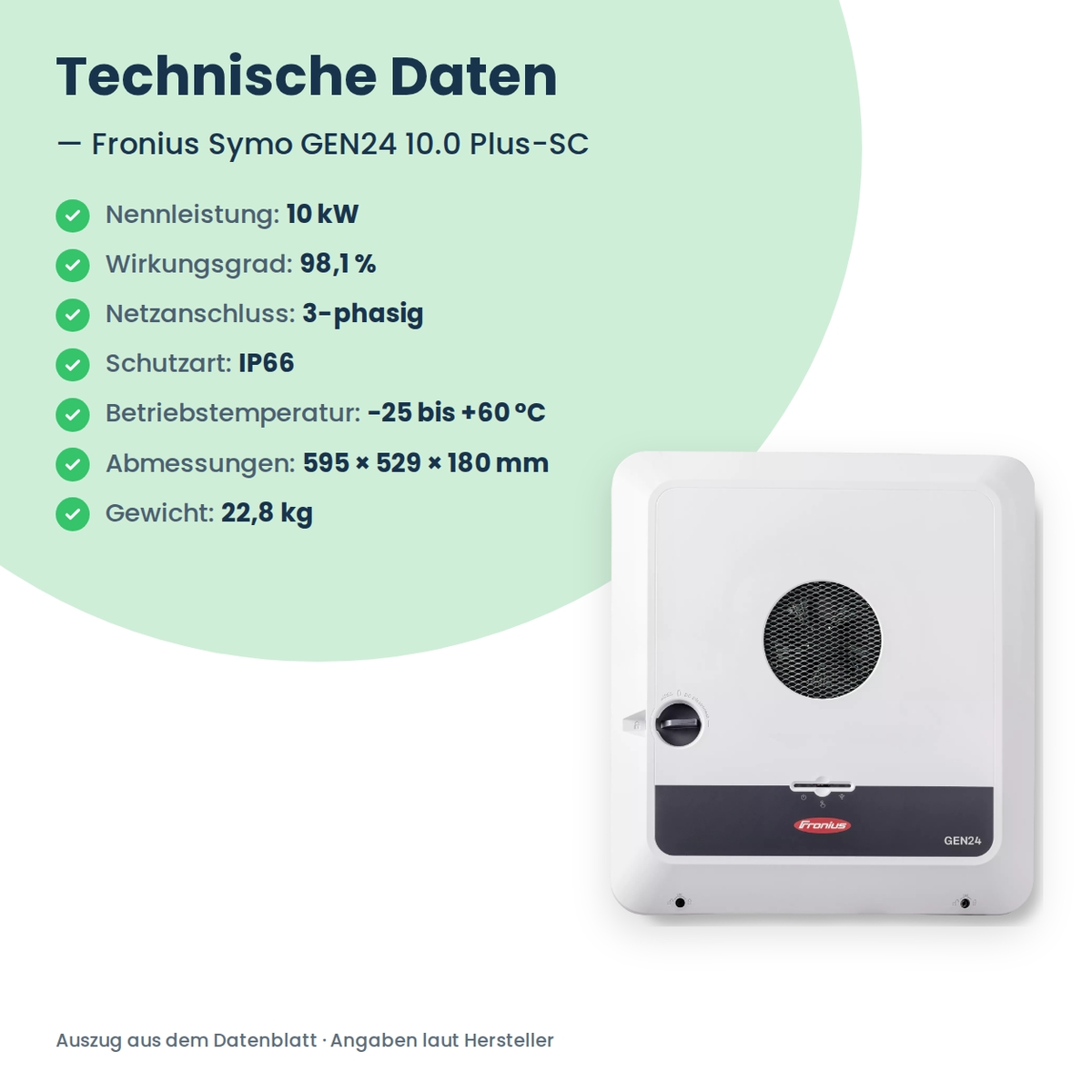 Fronius Symo GEN24 10.0 Plus-SC hybride omvormer 10 kW