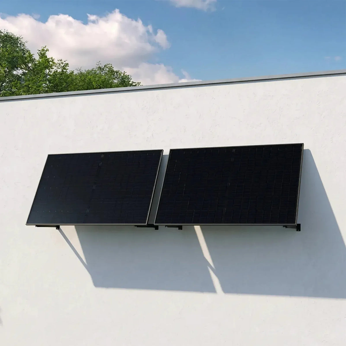 Balkonkraftwerk 1000 W – Halterung für Balkon und Fassade im Lieferumfang