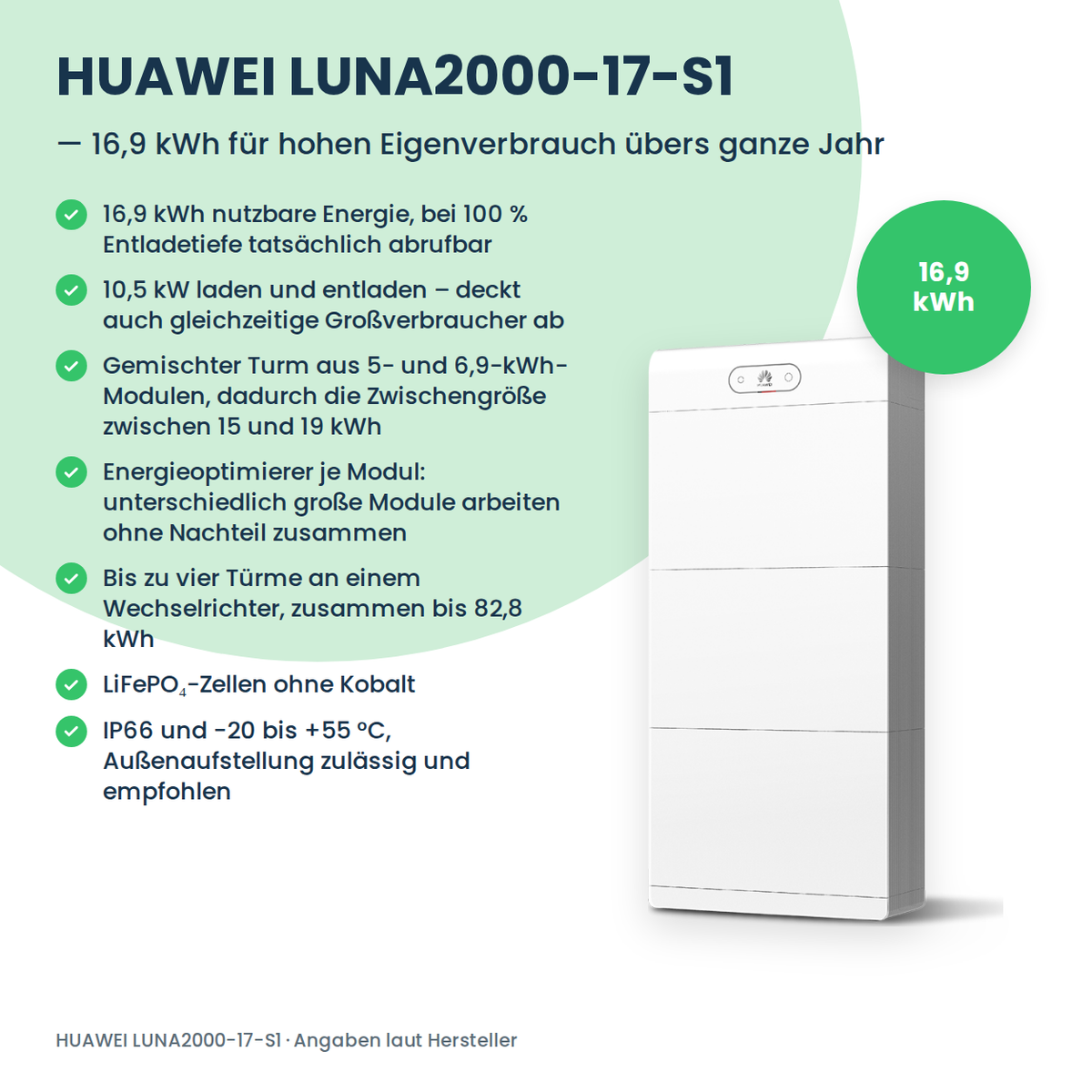 HUAWEI LUNA2000-17-S1 batterijopslag 17 kWh