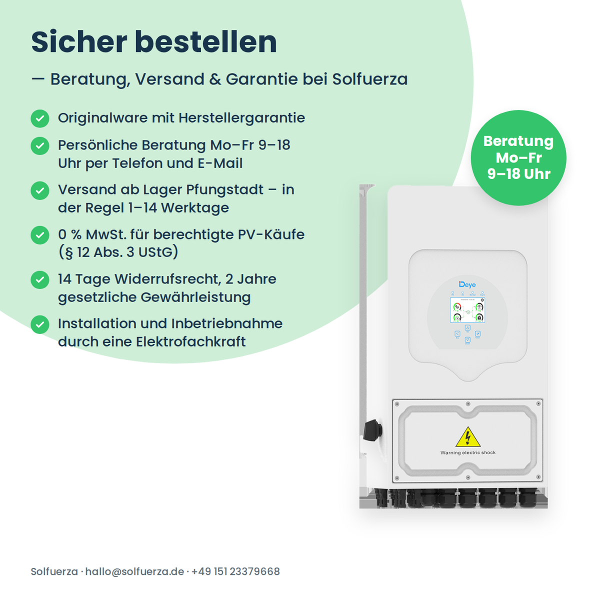 Deye SUN-3.6K-SG05LP1-EU-PLUS – 3,6 kW hybride omvormer eenfasig voor laagvolt-batterijen