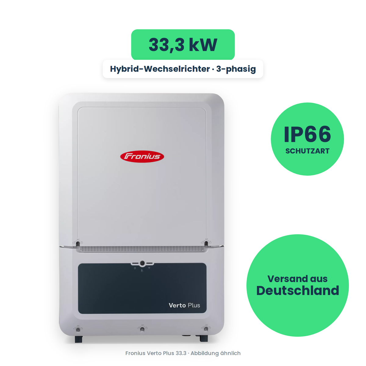 Fronius Verto Plus 33.3 – Hybrid-Wechselrichter, freigestellt
