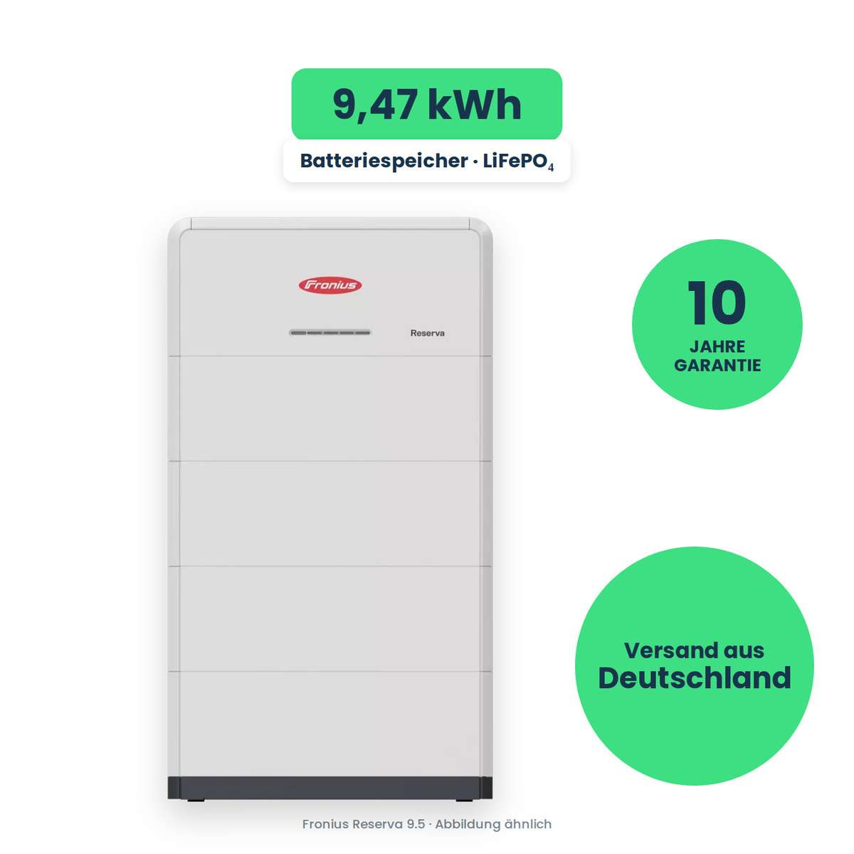 Fronius Reserva 9.5 – Batteriespeicher, freigestellt