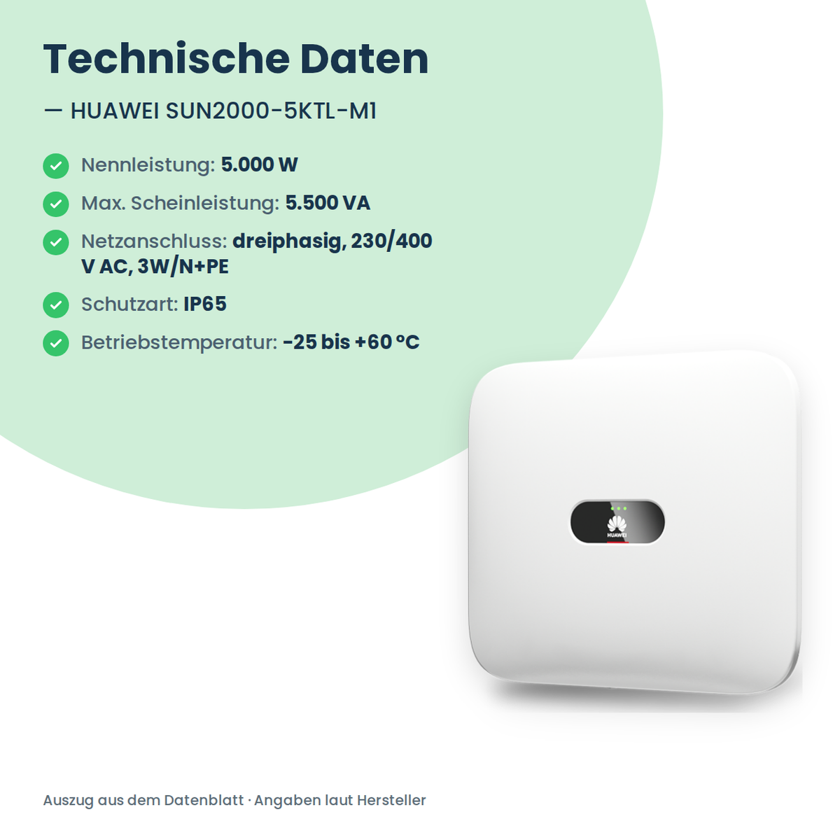 HUAWEI SUN2000-5KTL-M1 hybride omvormer 5 kW