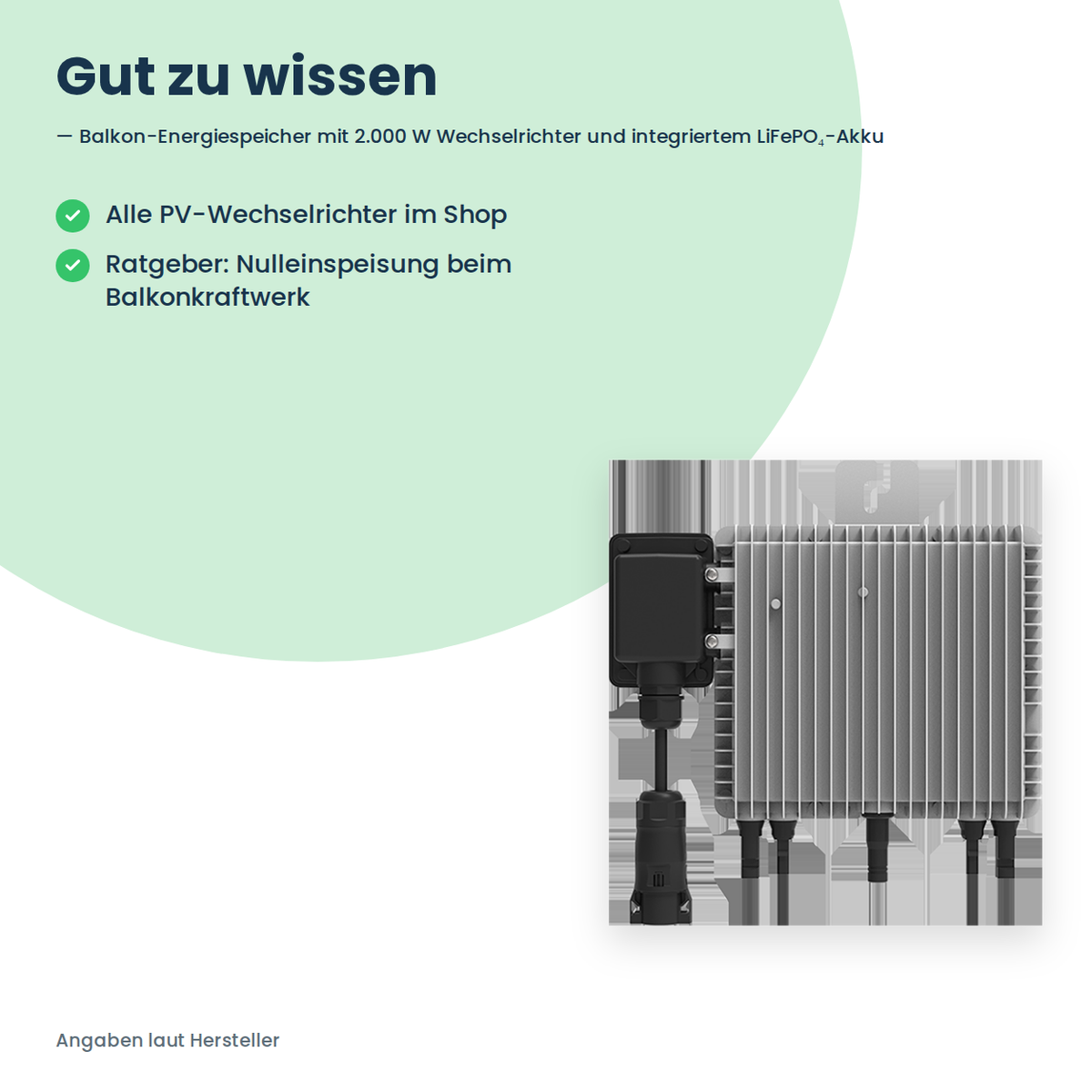 Deye AE-F2.0 – energieopslag voor het balkon met 2.000 W omvormer en geïntegreerde LiFePO₄-Akku