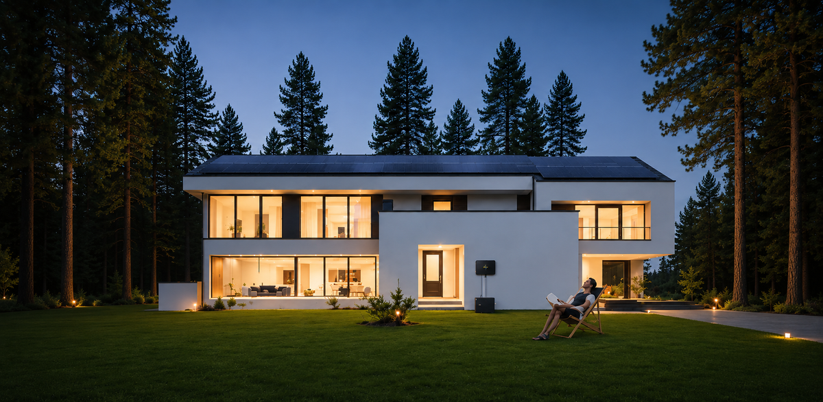 Balkonzonnepanelen bij een moderne woning