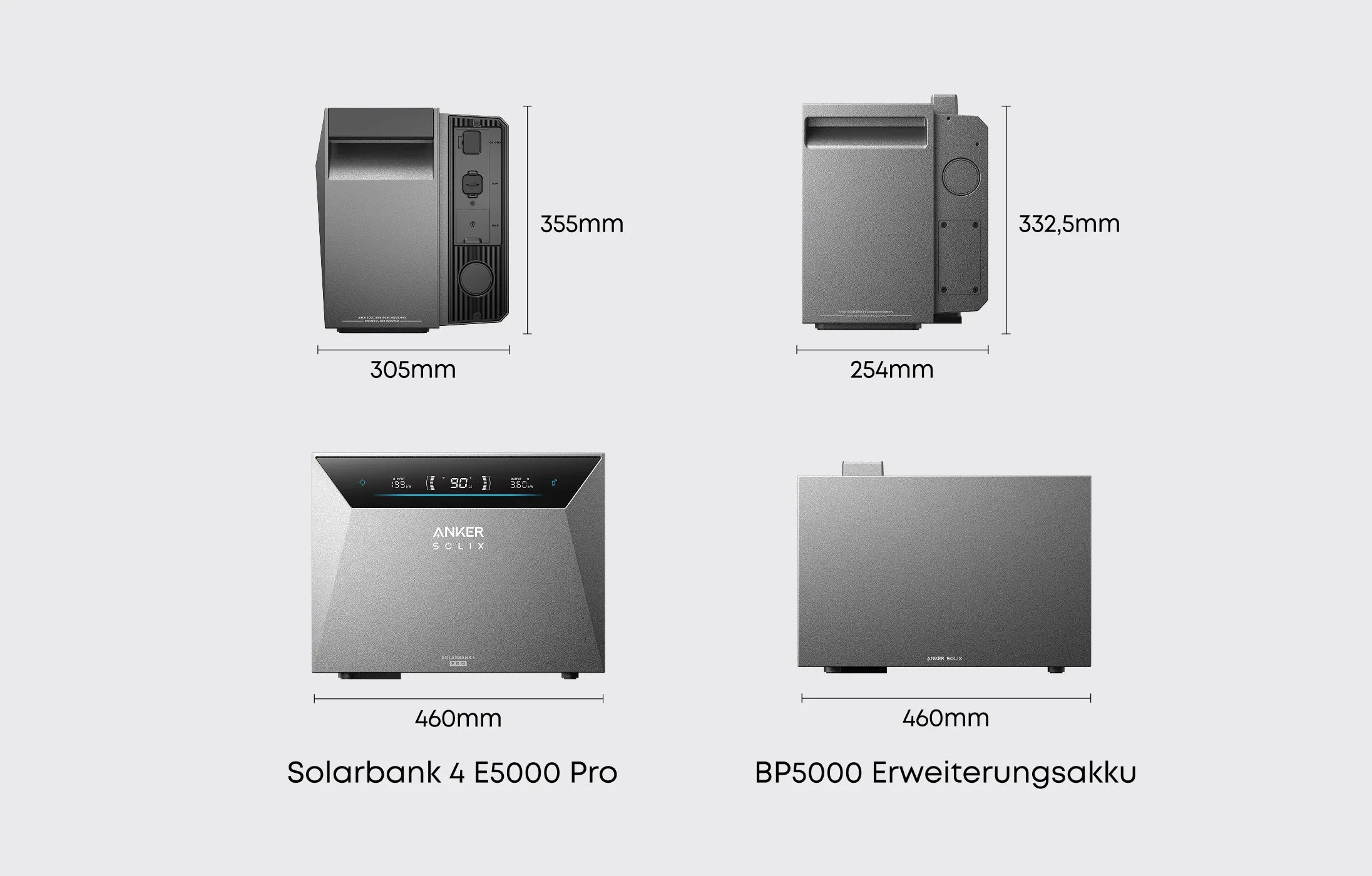 Anker SOLIX Solarbank 4 E5000 Pro – 5 kWh Heimspeicher, erweiterbar auf 30 kWh
