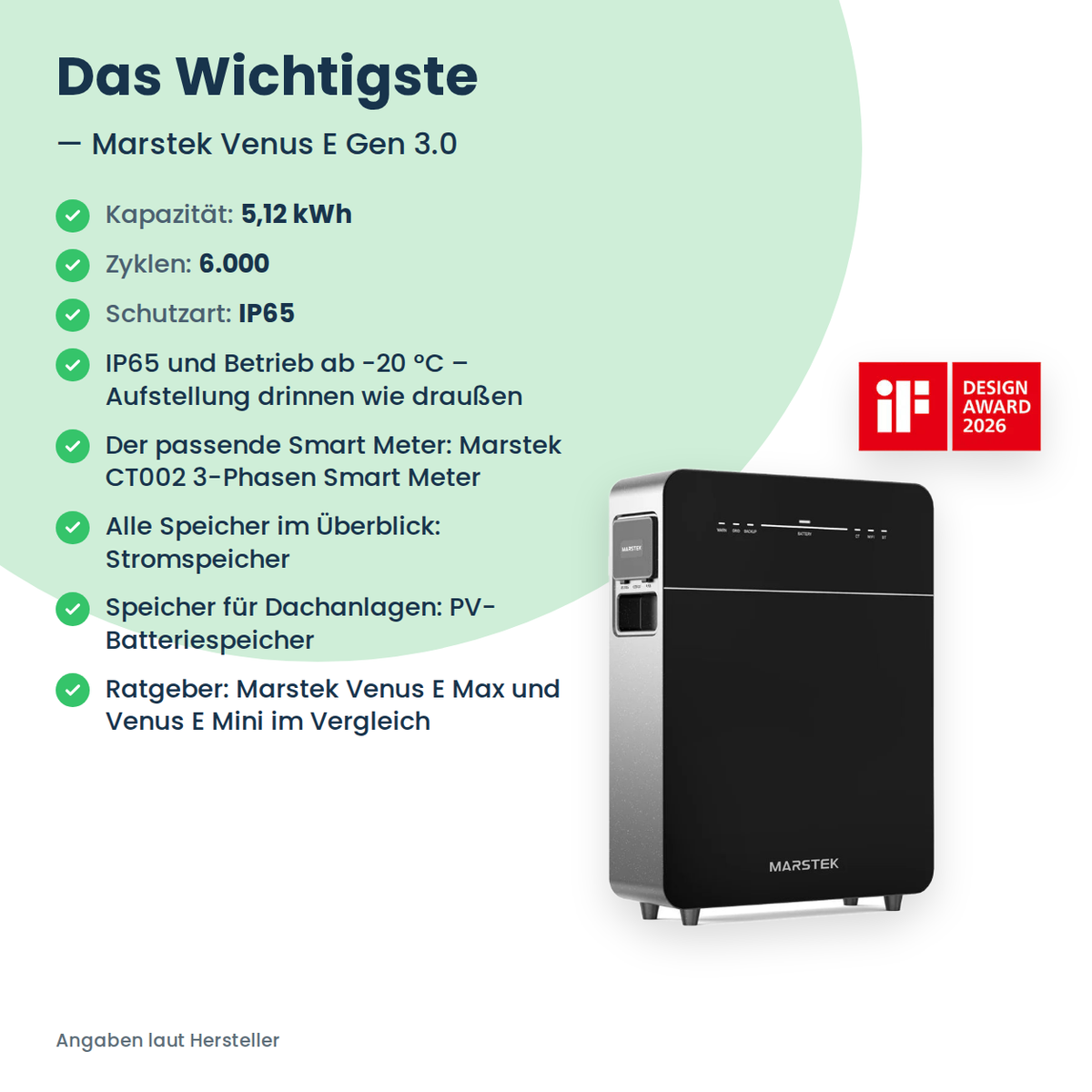 Marstek Venus E Gen 3.0 – 5,12 kWh AC-batterij