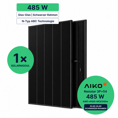 AIKO Neostar 3P+54 485 W Glas-Glas Solarmodul mit schwarzem Rahmen (AIKO-A485-MCE54Dw)