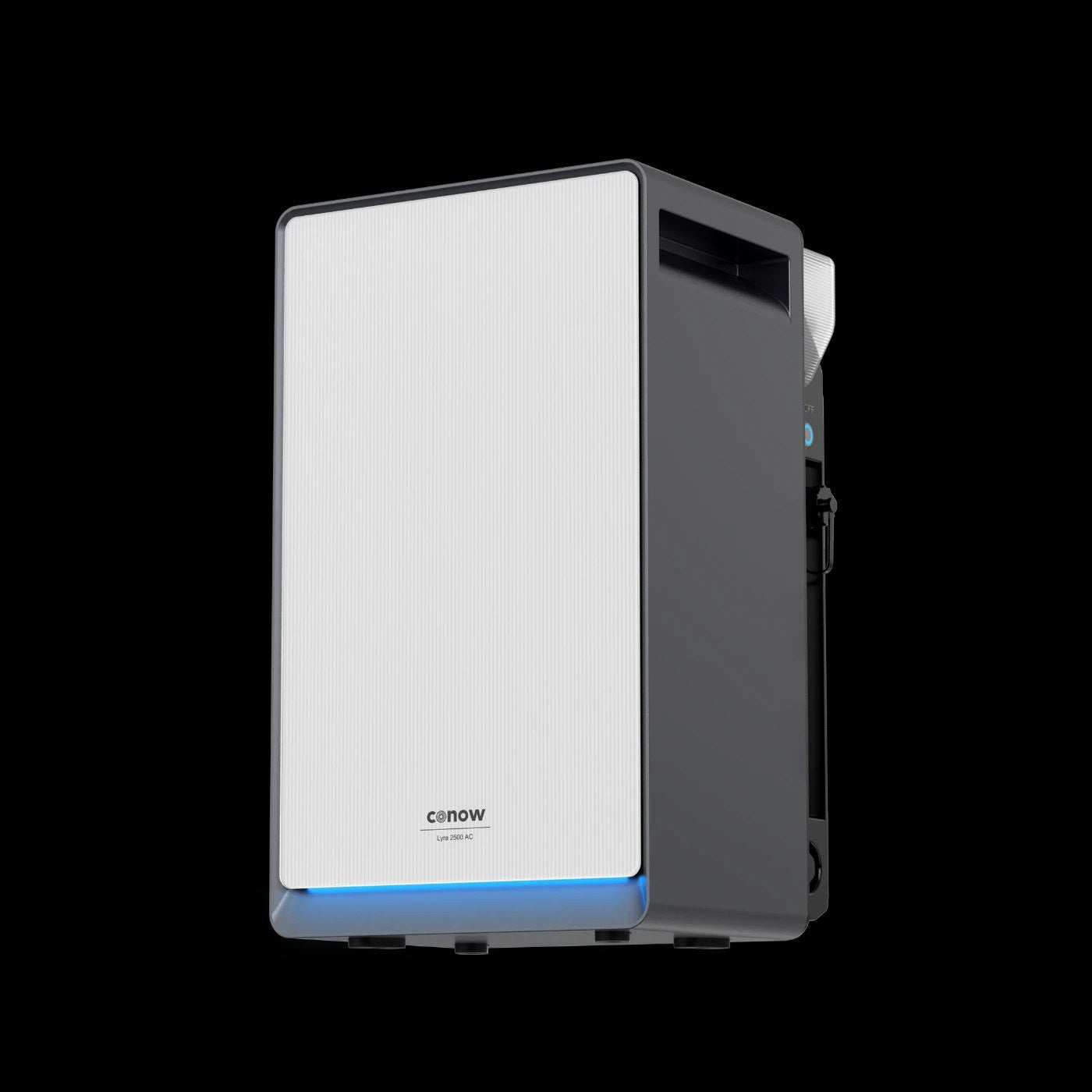 Conow Lyra 2500 AC Stromspeicher – Frontansicht des AC-gekoppelten Balkonspeichers