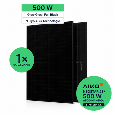 AIKO Solar 500W glas-glas Full Black module A500-MAH60Db NEOSTAR 2S+ (staffelprijs)