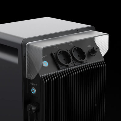 Conow Lyra 2500 AC – Anschlüsse mit zwei Schuko-Steckdosen