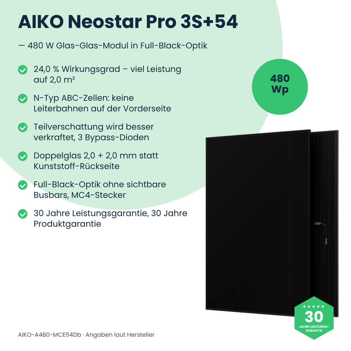 AIKO Neostar Pro 3S+54 480 W – Vorteile im Überblick