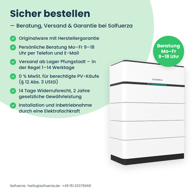 Sungrow SBH100 hoogvolt-batterijopslag 10,0 kWh