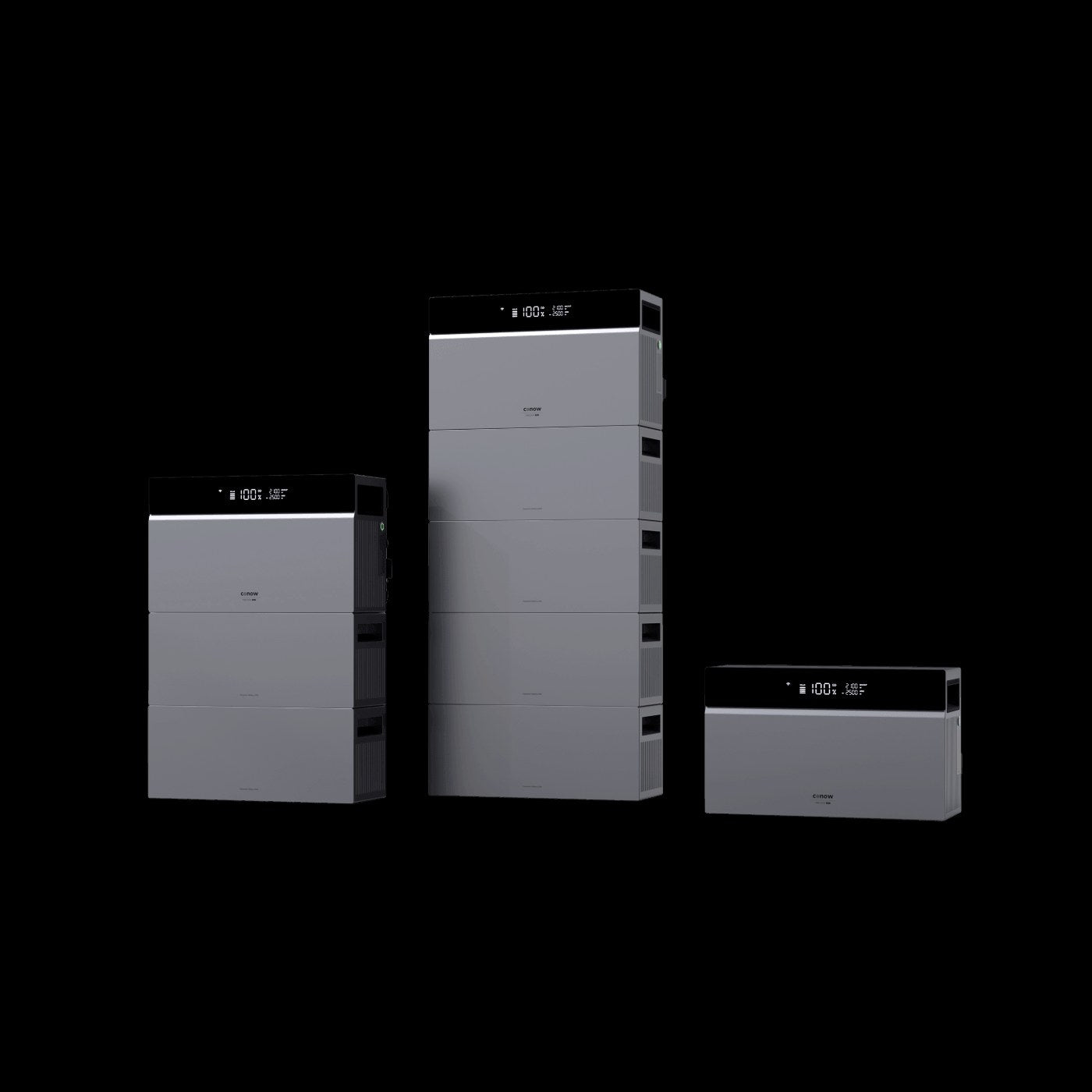 Conow CBE2000 Pro Ausbaustufen mit 2-kWh-Erweiterungsbatterien
