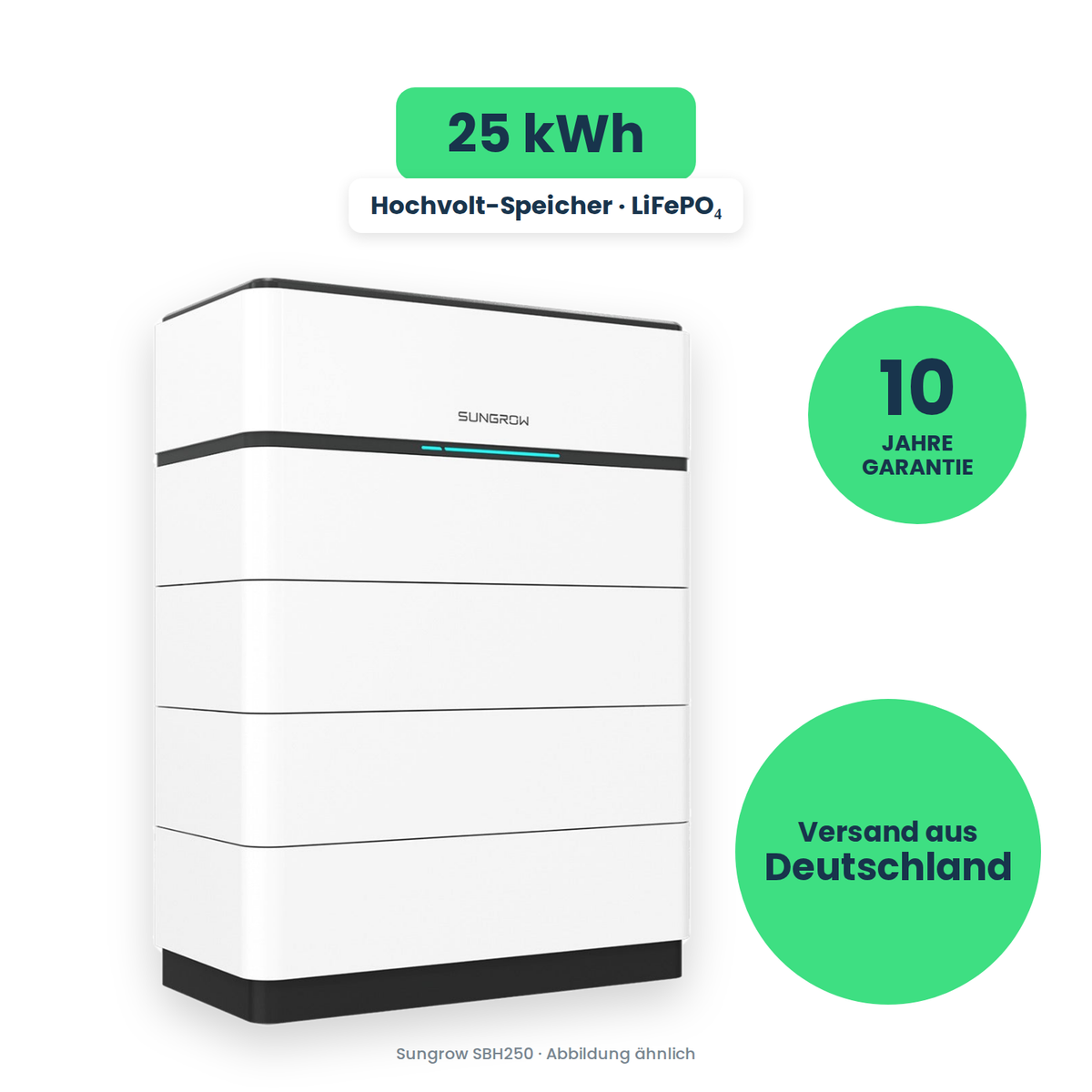 Sungrow SBH250 – Hochvolt-Speicher, freigestellt
