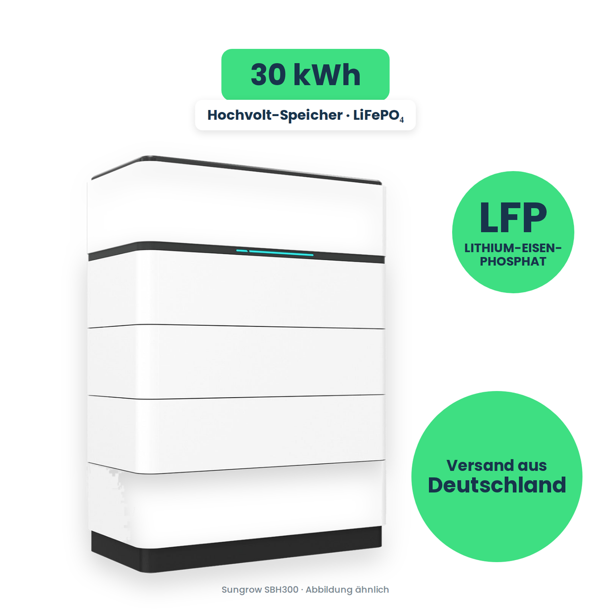 Sungrow SBH300 – Hochvolt-Speicher, freigestellt