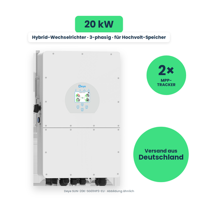 Deye SUN-20K-SG01HP3-EU – Hybrid-Wechselrichter, freigestellt