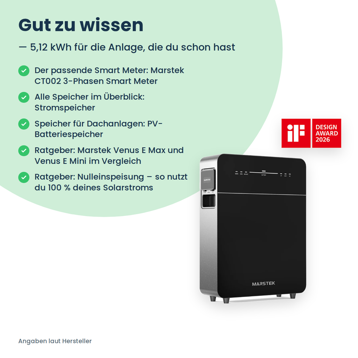 Marstek Venus E Gen 3.0 – 5,12 kWh AC-batterij