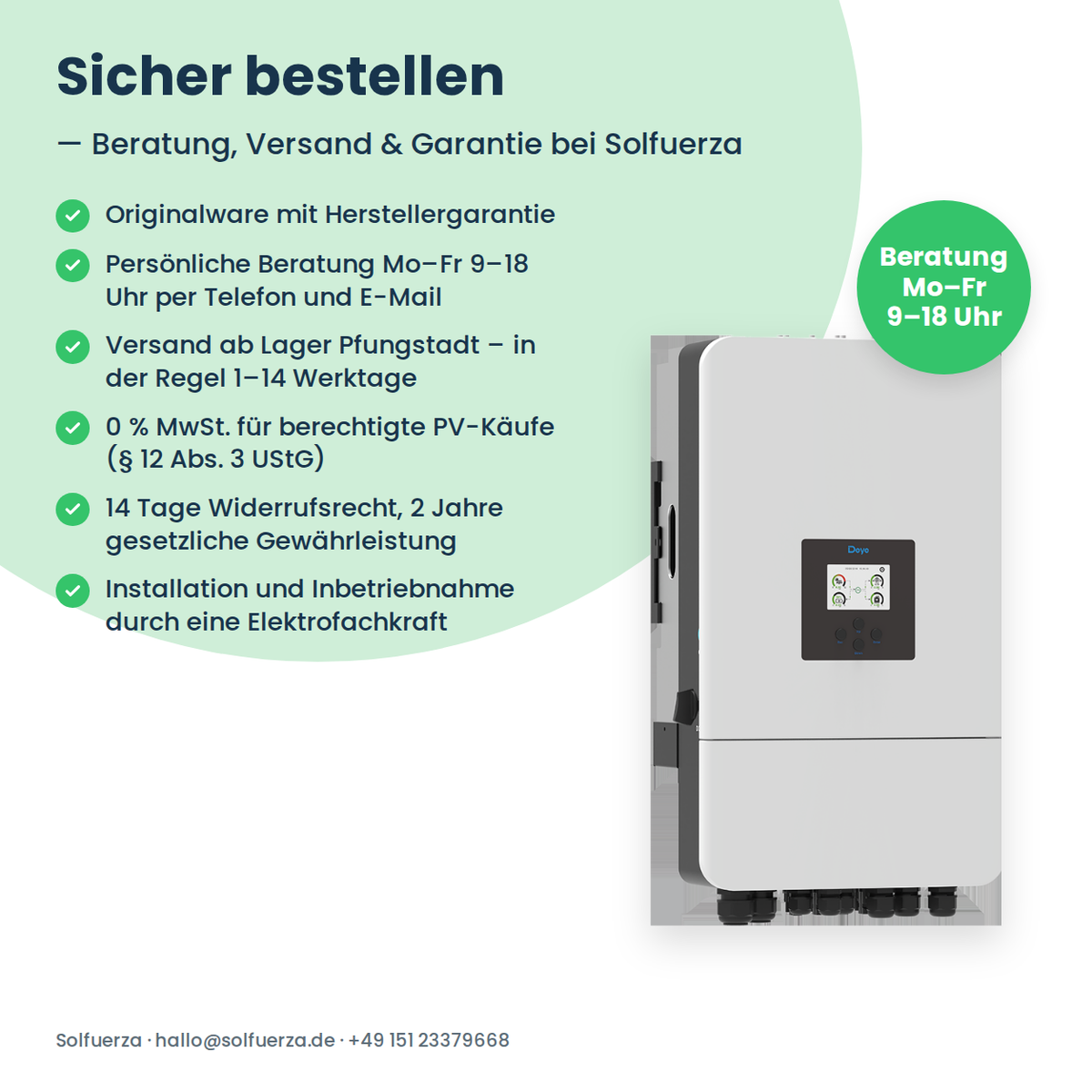Deye SUN-6K-SG05LP3-EU – 6 kW hybride omvormer driefasig voor laagvolt-batterijen